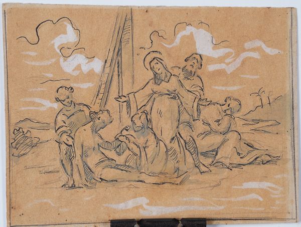 Lotto composto da tre disegni raffiguranti soggetti diversi (XVIII-XIX secolo)  - Asta Dipinti Antichi - Associazione Nazionale - Case d'Asta italiane