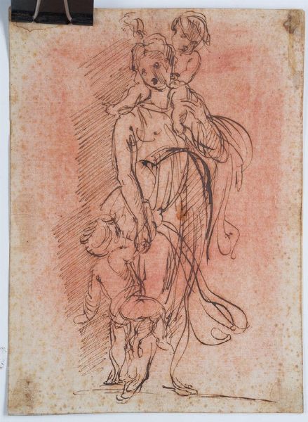 Lotto composto da tre disegni raffiguranti soggetti diversi (XVIII-XIX secolo)  - Asta Dipinti Antichi - Associazione Nazionale - Case d'Asta italiane