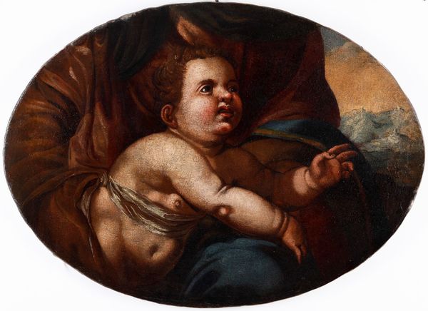 Scuola del XVII secolo Ges Bambino  - Asta Dipinti Antichi - Associazione Nazionale - Case d'Asta italiane