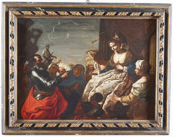 Mattia Preti, copia da : Sofonisba prende la coppa di veleno  - Asta Dipinti Antichi - Associazione Nazionale - Case d'Asta italiane