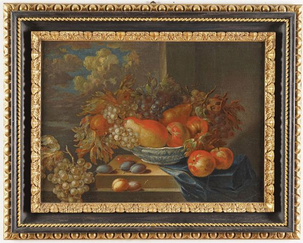 Scuola del XVIII/XIX secolo Nature morte con composizioni di frutti  - Asta Dipinti Antichi - Associazione Nazionale - Case d'Asta italiane