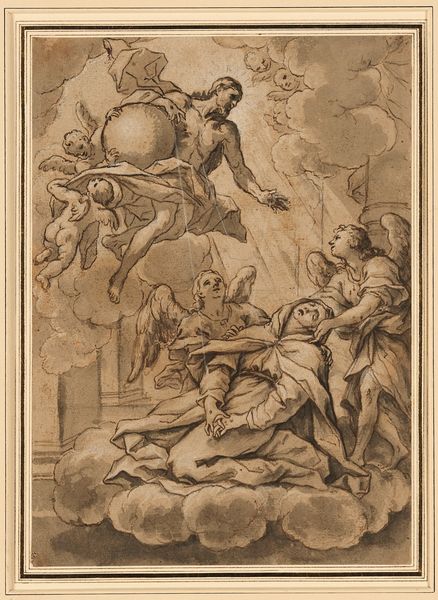 Scuola del XVIII secolo Estasi di Santa Teresa dAvila  - Asta Dipinti Antichi - Associazione Nazionale - Case d'Asta italiane