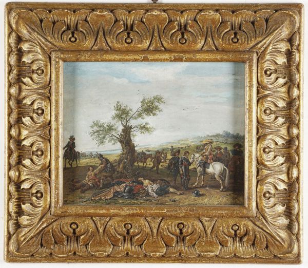 Scuola del XVIII secolo Riposo delle truppe  - Asta Dipinti Antichi - Associazione Nazionale - Case d'Asta italiane