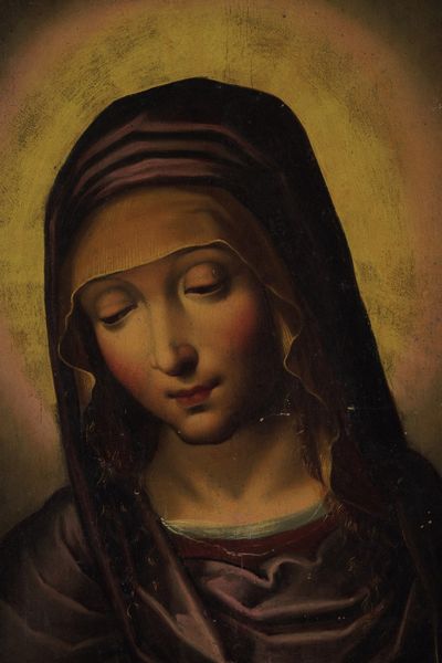 Scuola del XVII secolo Vergine orante  - Asta Dipinti Antichi - Associazione Nazionale - Case d'Asta italiane