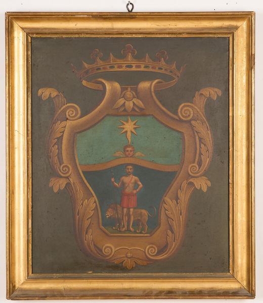 Scuola del XVIII secolo Stemma nobiliare  - Asta Dipinti Antichi - Associazione Nazionale - Case d'Asta italiane