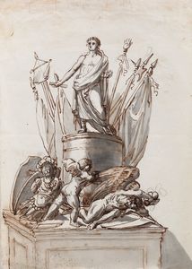 Giuseppe Bossi, alla maniera di - Studio per monumento