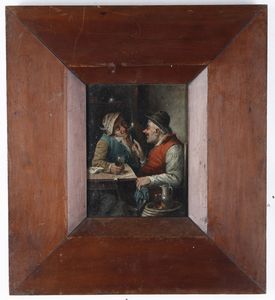 Scuola olandese del XIX secolo Interni di osteria  - Asta Dipinti Antichi - Associazione Nazionale - Case d'Asta italiane