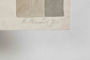 Rinaldo Rinaldi : Studio per monumento funerario  - Asta Dipinti Antichi - Associazione Nazionale - Case d'Asta italiane