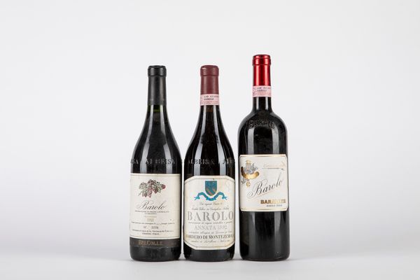 Piemonte : Barolo Barale, Montezemolo, Bel Colle (3 BT)  - Asta Vini / Asta a tempo - Associazione Nazionale - Case d'Asta italiane