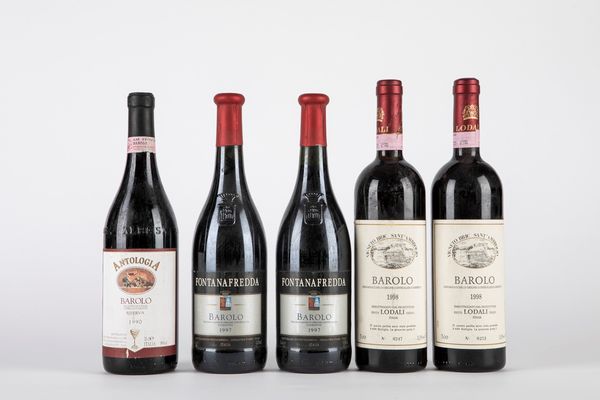 Piemonte : Barolo Fontanafredda, Lodali e Antologia (5 BT)  - Asta Vini / Asta a tempo - Associazione Nazionale - Case d'Asta italiane