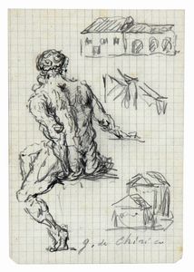 Giorgio de Chirico - Studio di figure con edifici