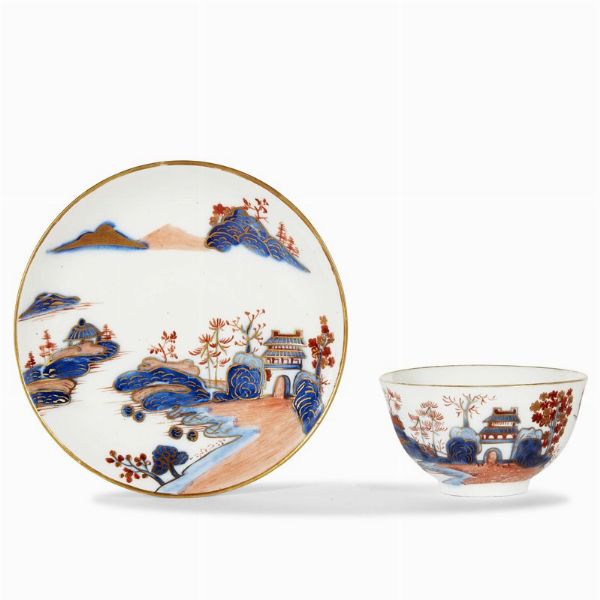 TAZZINA CON PIATTINO, VENEZIA, MANIFATTURA COZZI, 1770-1775 CIRCA  - Asta  TAZZINE DA COLLEZIONE - Associazione Nazionale - Case d'Asta italiane