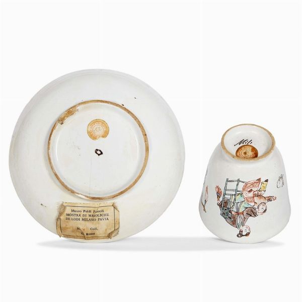 TAZZINA CON PIATTINO, MILANO, MANIFATTURA FELICE CLERICI, 1770 CIRCA  - Asta  TAZZINE DA COLLEZIONE - Associazione Nazionale - Case d'Asta italiane