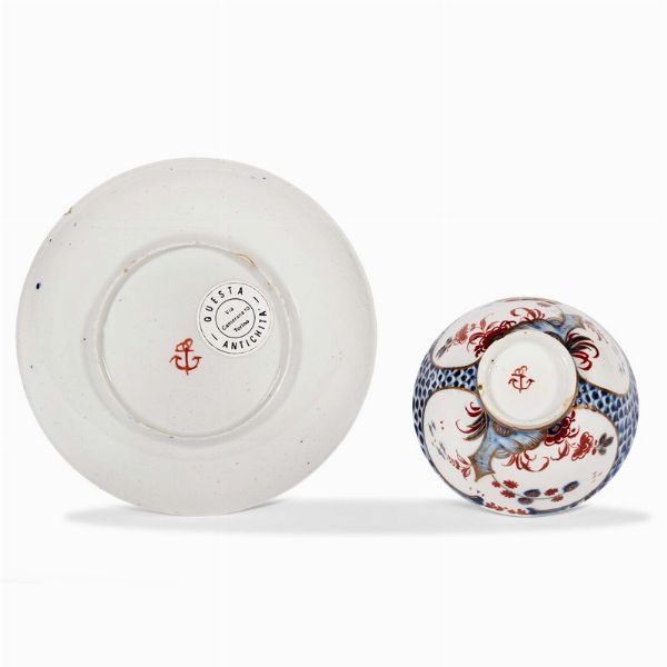 TAZZINA CON PIATTINO, VENEZIA, MANIFATTURA COZZI, 1770 CIRCA  - Asta  TAZZINE DA COLLEZIONE - Associazione Nazionale - Case d'Asta italiane