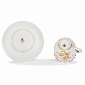 TAZZINA CON PIATTINO, VENEZIA, MANIFATTURA COZZI, 1775 CIRCA  - Asta  TAZZINE DA COLLEZIONE - Associazione Nazionale - Case d'Asta italiane