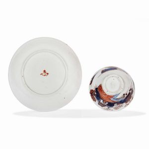 TAZZINA CON PIATTINO, VENEZIA, MANIFATTURA COZZI, 1770-1775 CIRCA  - Asta  TAZZINE DA COLLEZIONE - Associazione Nazionale - Case d'Asta italiane