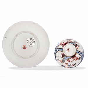 TAZZINA CON PIATTINO, VENEZIA, MANIFATTURA COZZI, 1770 CIRCA  - Asta  TAZZINE DA COLLEZIONE - Associazione Nazionale - Case d'Asta italiane