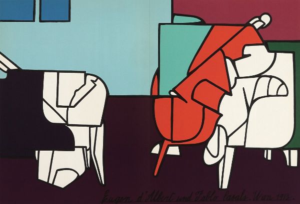 Valerio Adami : Derriere Le Miroir.  - Asta Libri, autografi e manoscritti - Associazione Nazionale - Case d'Asta italiane