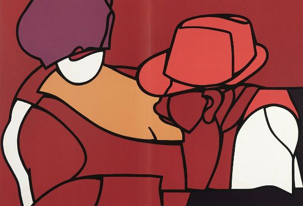 Valerio Adami : Derriere Le Miroir.  - Asta Libri, autografi e manoscritti - Associazione Nazionale - Case d'Asta italiane