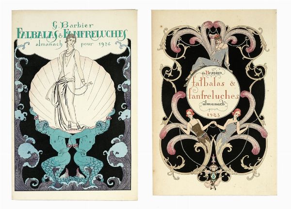 GEORGE BARBIER : Falbalas & Fanfreluches pour 1923 (-1924).  - Asta Libri, autografi e manoscritti - Associazione Nazionale - Case d'Asta italiane
