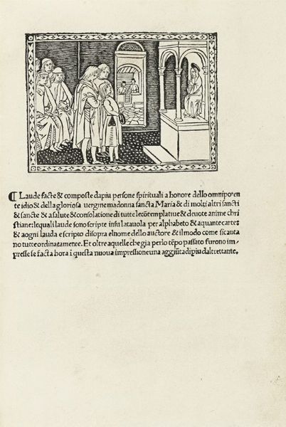 Laude facte & composte da piu persone spirituali.  - Asta Libri, autografi e manoscritti - Associazione Nazionale - Case d'Asta italiane