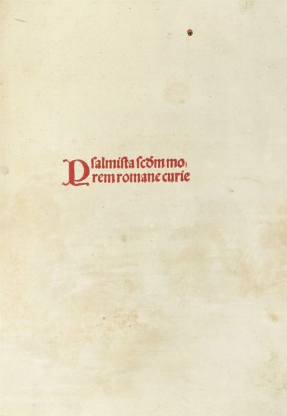 Psalterium Romanum.  - Asta Libri, autografi e manoscritti - Associazione Nazionale - Case d'Asta italiane