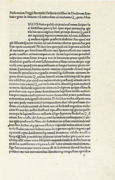 DIODORUS SICULUS : Bibliothecae historicae libri VI.  - Asta Libri, autografi e manoscritti - Associazione Nazionale - Case d'Asta italiane