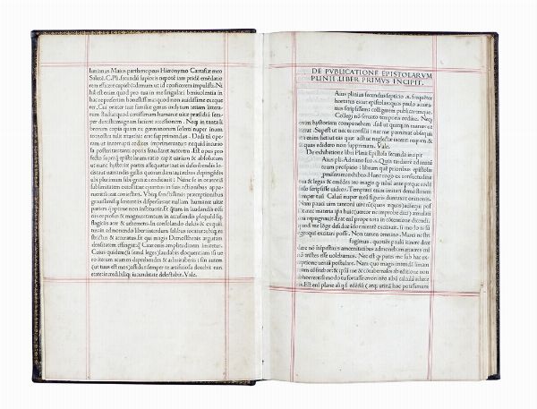 GAIUS PLINIUS SECUNDUS : Epistulae.  - Asta Libri, autografi e manoscritti - Associazione Nazionale - Case d'Asta italiane