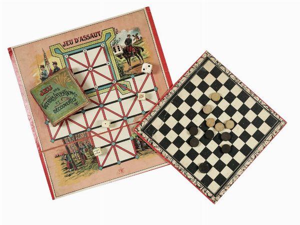 Scatola contenente numerosi giochi da tavolo.  - Asta Libri, autografi e manoscritti - Associazione Nazionale - Case d'Asta italiane