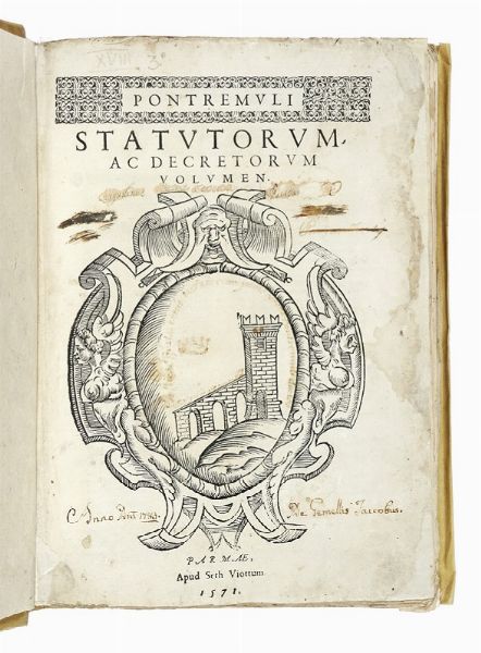 Pontremuli statutorum ac decretorum volumen.  - Asta Libri, autografi e manoscritti - Associazione Nazionale - Case d'Asta italiane
