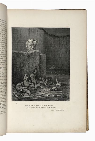 DANTE ALIGHIERI : La Divina Commedia [...] illustrata da Gustavo Dor e dichiarata con note tratte dai migliori commenti per cura di Eugenio Camerini.  - Asta Libri, autografi e manoscritti - Associazione Nazionale - Case d'Asta italiane