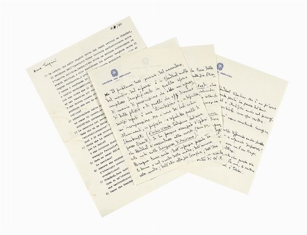 LEONARDO SCIASCIA : Testo autografo non firmato, inviato in risposta ad alcune sue domande su Stendhal.  - Asta Libri, autografi e manoscritti - Associazione Nazionale - Case d'Asta italiane