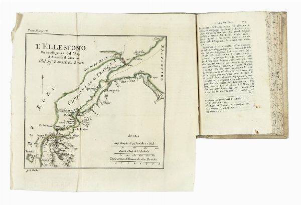 JEAN JACQUES BARTHLEMY : Viaggio di Anacarsi il Giovane nella Grecia verso la met del quarto secolo avanti l'era volgare. Tradotto dal Francese. Tomo Primo (-Duodecimo).  - Asta Libri, autografi e manoscritti - Associazione Nazionale - Case d'Asta italiane