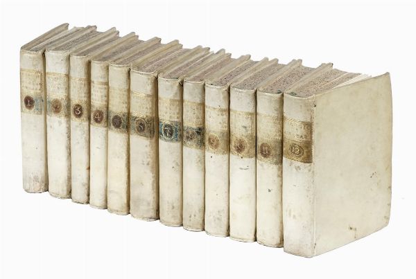 JEAN JACQUES BARTHLEMY : Viaggio di Anacarsi il Giovane nella Grecia verso la met del quarto secolo avanti l'era volgare. Tradotto dal Francese. Tomo Primo (-Duodecimo).  - Asta Libri, autografi e manoscritti - Associazione Nazionale - Case d'Asta italiane