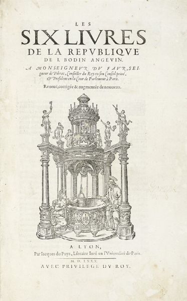 JEAN BODIN : Les six livres de la Republique.  - Asta Libri, autografi e manoscritti - Associazione Nazionale - Case d'Asta italiane