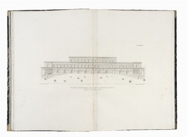 GIUSEPPE CACIALLI : Collezione dei disegni di nuove fabbriche e ornati fatti nella Regia Villa del Poggio Imperiale. Parte prima (-seconda).  - Asta Libri, autografi e manoscritti - Associazione Nazionale - Case d'Asta italiane