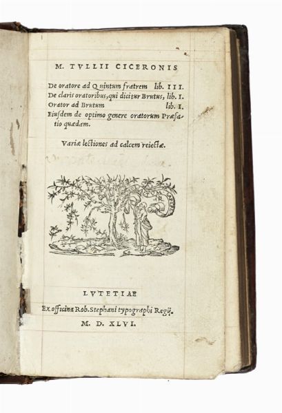 MARCUS TULLIUS CICERO : De oratore ad Quintum fratrem lib III...  - Asta Libri, autografi e manoscritti - Associazione Nazionale - Case d'Asta italiane