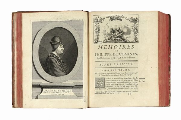 PHILIPPE (DE) COMMINES : Memoires [...] o l'on trouve l'histoire des Rois de France Louis XI & Charles VIII [...]. Tome premier [-quatrieme]  - Asta Libri, autografi e manoscritti - Associazione Nazionale - Case d'Asta italiane