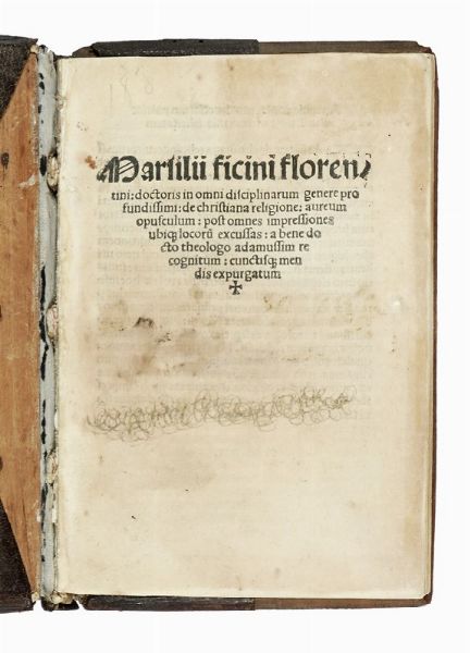 Marsilio Ficino : De christiana religione: aureum opusculum: post omnes impressiones ubique locorum excussas...  - Asta Libri, autografi e manoscritti - Associazione Nazionale - Case d'Asta italiane