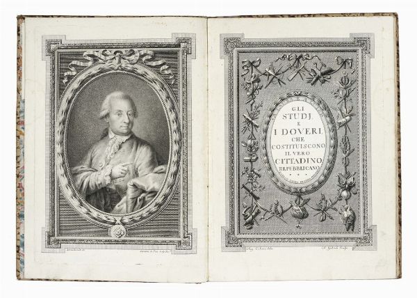 AMEDEO GABRIELI : Gli studi e i doveri che costituiscono il vero cittadino repubblicano.  - Asta Libri, autografi e manoscritti - Associazione Nazionale - Case d'Asta italiane