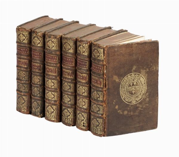 EVARISTO GHERARDI : Le Theatre italien [...] ou Le recueil genral de toutes les comdies & scenes francoises joues par les comdiens italiens du Roi... Tome I (-VI).  - Asta Libri, autografi e manoscritti - Associazione Nazionale - Case d'Asta italiane