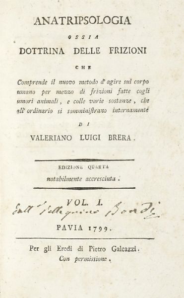 MARCELLO MARIN : Osservazioni teoriche-pratiche-mediche sopra le morti apparenti... Vol I (-II).  - Asta Libri, autografi e manoscritti - Associazione Nazionale - Case d'Asta italiane