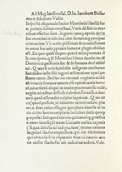 BONINO MOMBRIZIO : Trenodiae in funere illustrissimi, q.d.d. Gal. Marie Sfor. & c...  - Asta Libri, autografi e manoscritti - Associazione Nazionale - Case d'Asta italiane