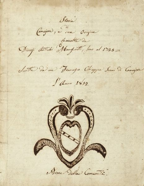 Origine della Valle di Camaiore / e sue Fortezze.  - Asta Libri, autografi e manoscritti - Associazione Nazionale - Case d'Asta italiane