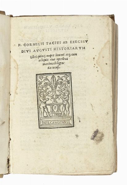 PUBLIUS CORNELIUS TACITUS : Historiarum libri quinque.  - Asta Libri, autografi e manoscritti - Associazione Nazionale - Case d'Asta italiane