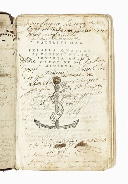 VALERIUS MAXIMUS : Exempla quatuor et viginti nuper inuenta ante caput de ominibus.  - Asta Libri, autografi e manoscritti - Associazione Nazionale - Case d'Asta italiane