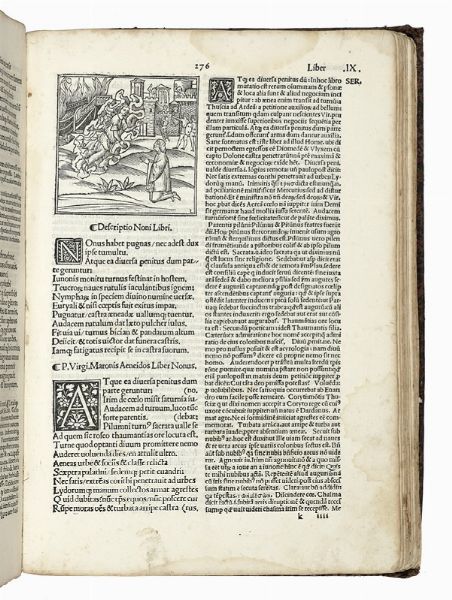 PUBLIUS VERGILIUS MARO : Omnia opera. Cum figuris nuper additis & expositoribus Servio, Landino, Donato, Anto. Mancinello, Domitio.  - Asta Libri, autografi e manoscritti - Associazione Nazionale - Case d'Asta italiane