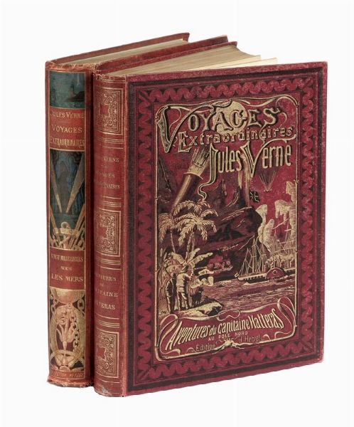 JULES VERNE : Vingt mille lieues sous les mers. Illustr de 111 dessins par de Neuville et Riou...  - Asta Libri, autografi e manoscritti - Associazione Nazionale - Case d'Asta italiane