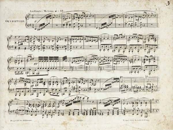 Raccolta di spartiti per pianoforte solo e pianoforte a 4 mani stampati da Giovanni Ricordi.  - Asta Libri, autografi e manoscritti - Associazione Nazionale - Case d'Asta italiane