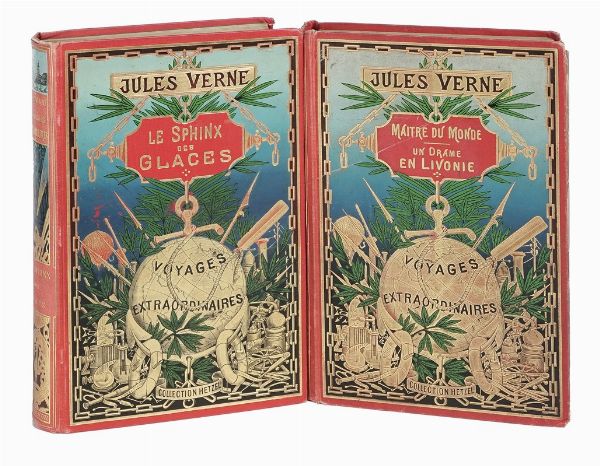 JULES VERNE : Due volumi della serie Les voyages extraordinaires di Jules Verne.  - Asta Libri, autografi e manoscritti - Associazione Nazionale - Case d'Asta italiane